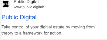 "Public Digital" - brand term, generic tagline